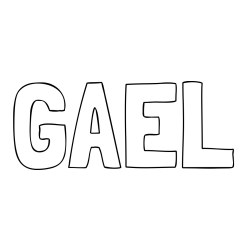 Online izdelana pobarvanka - Pobarvanka imena GAEL