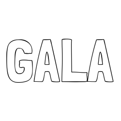 Online izdelana pobarvanka - Pobarvanka imena GALA