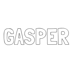 Pobarvanka imena GAŠPER