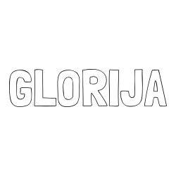 Pobarvanka imena GLORIJA
