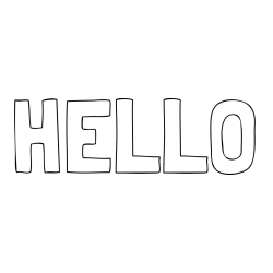 Online izdelana pobarvanka - Pobarvanka imena HELLO