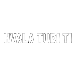 Pobarvanka imena HVALA TUDI TI