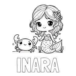 Pobarvanka imena INARA