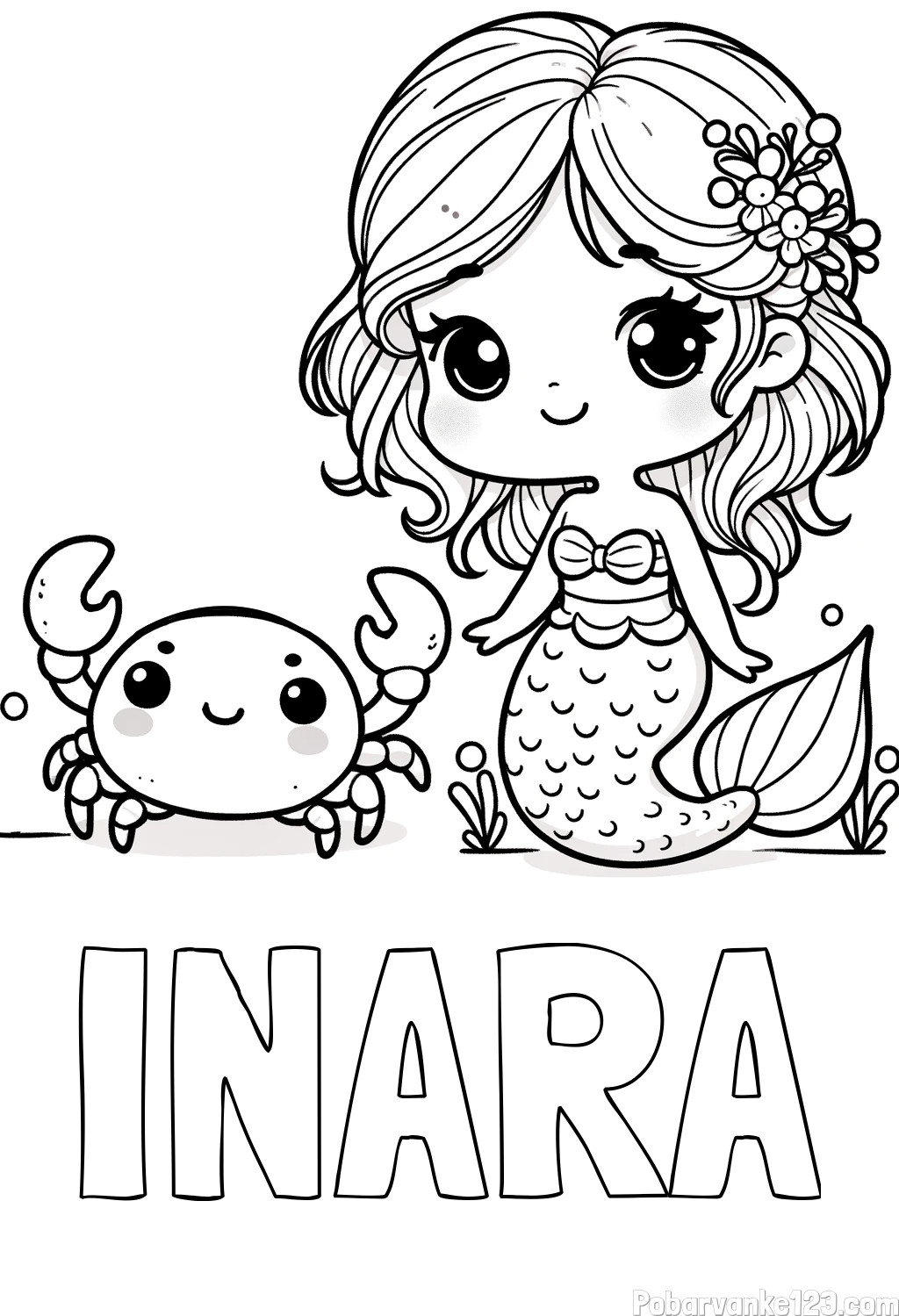 Pobarvanka imena INARA