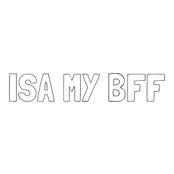 Online izdelana pobarvanka - Pobarvanka imena ISA MY BFF