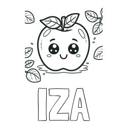Pobarvanka imena IZA