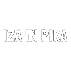 Online izdelana pobarvanka - Pobarvanka imena IZA IN PIKA