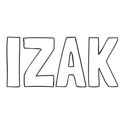 Pobarvanka imena IZAK