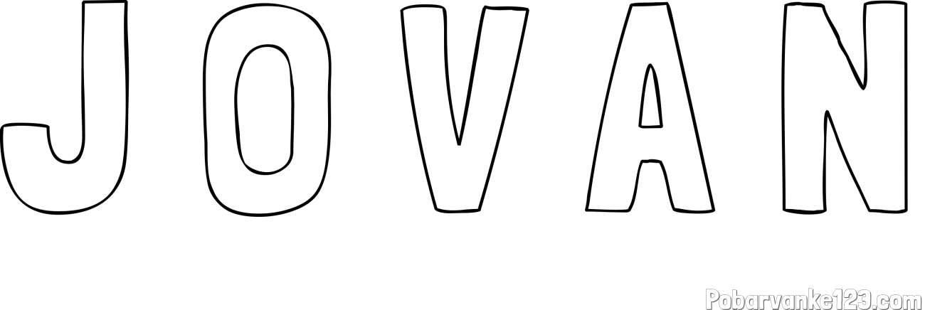 Pobarvanka imena J O V A N