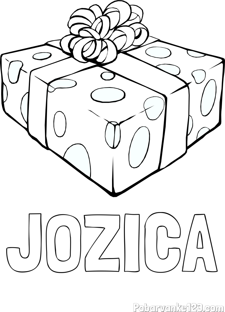 Pobarvanka imena JOŽICA in božično darilo