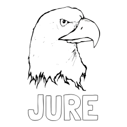 Online izdelana pobarvanka - Pobarvanka imena JURE in pobarvanka orlove glave