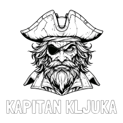 Online izdelana pobarvanka - Pobarvanka imena KAPITAN KLJUKA in pobarvanka zlobnega gusarja