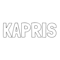 Online izdelana pobarvanka - Pobarvanka imena KAPRIS
