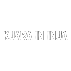 Online izdelana pobarvanka - Pobarvanka imena KJARA IN INJA