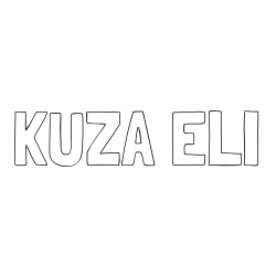 Online izdelana pobarvanka - Pobarvanka imena KUŽA ELI