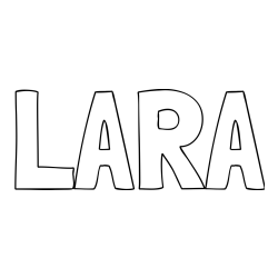 Pobarvanka imena LARA