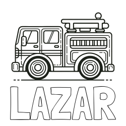 Pobarvanka imena LAZAR