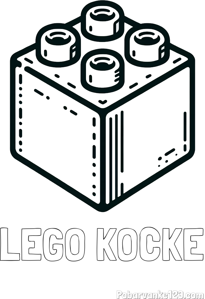 Pobarvanka imena LEGO KOCKE in pobarvanka LEGO kocke