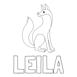 Pobarvanka imena LEILA