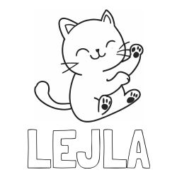 Pobarvanka imena LEJLA