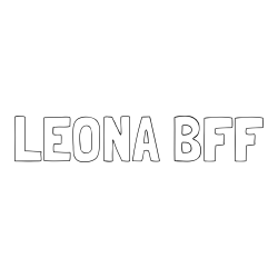 Online izdelana pobarvanka - Pobarvanka imena LEONA BFF
