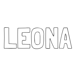 Online izdelana pobarvanka - Pobarvanka imena LEONA