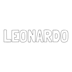 Online izdelana pobarvanka - Pobarvanka imena LEONARDO