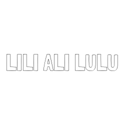 Online izdelana pobarvanka - Pobarvanka imena LILI ALI LULU