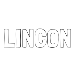 Online izdelana pobarvanka - Pobarvanka imena LINCON
