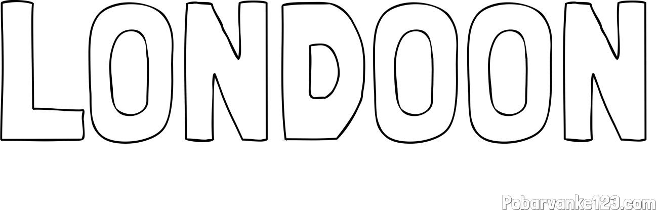 Pobarvanka imena LONDOON