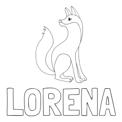 Pobarvanka imena LORENA