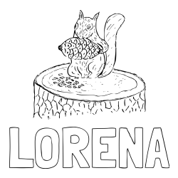 Pobarvanka imena LORENA