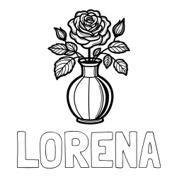 Pobarvanka imena LORENA