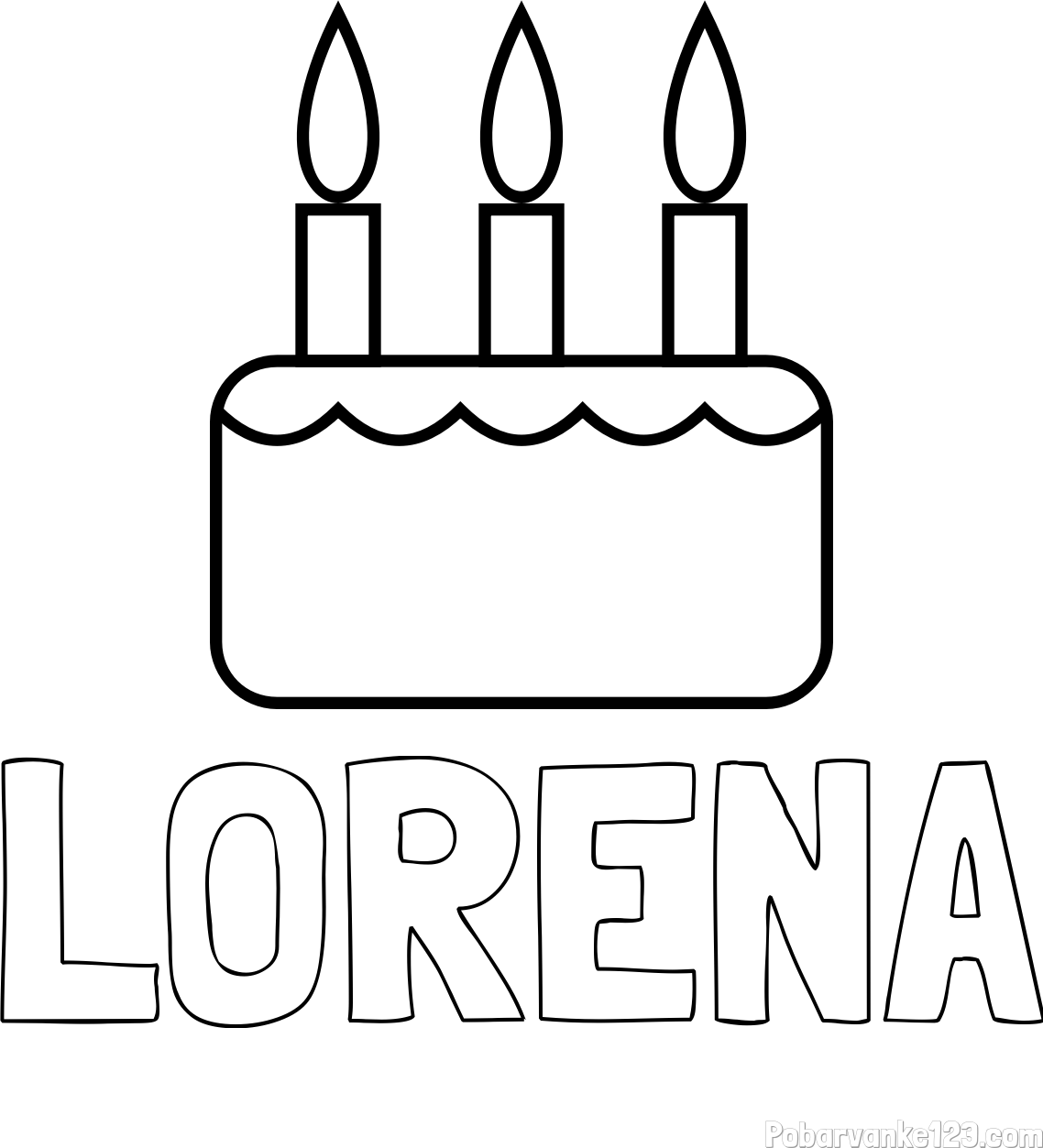 Pobarvanka imena LORENA