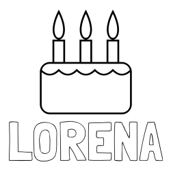 Pobarvanka imena LORENA