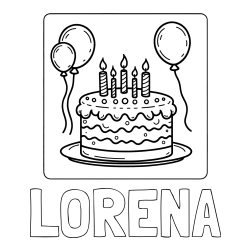 Pobarvanka imena LORENA