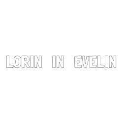 Online izdelana pobarvanka - Pobarvanka imena LORIN   IN   EVELIN