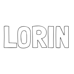 Online izdelana pobarvanka - Pobarvanka imena LORIN