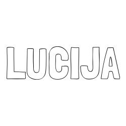 Pobarvanka imena LUCIJA