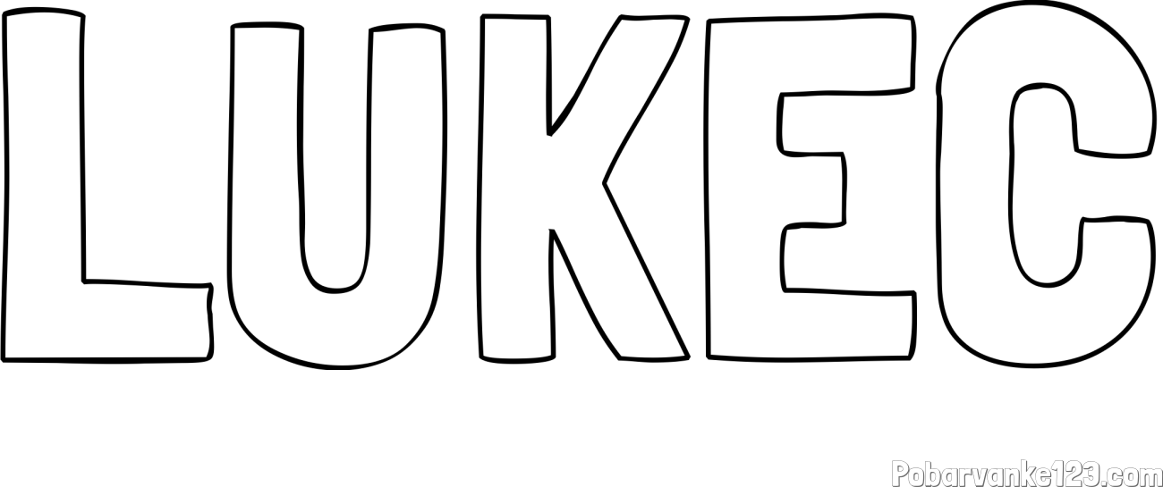 Pobarvanka imena LUKEC