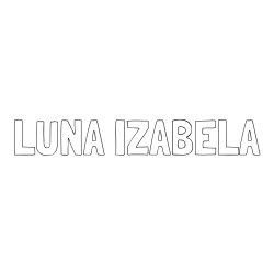 Online izdelana pobarvanka - Pobarvanka imena LUNA IZABELA