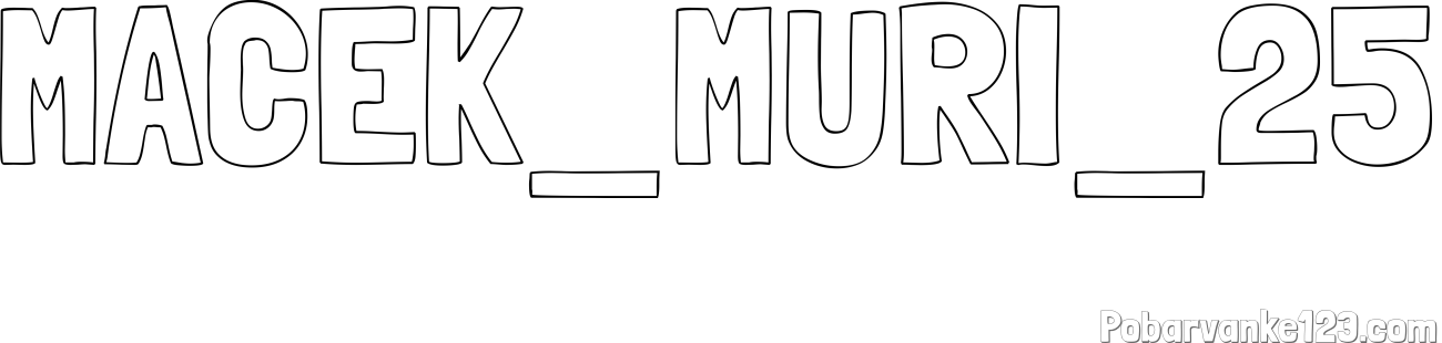 Pobarvanka imena MAČEK_MURI_25