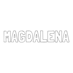 Online izdelana pobarvanka - Pobarvanka imena MAGDALENA