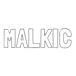 Online izdelana pobarvanka - Pobarvanka imena MALKIĆ
