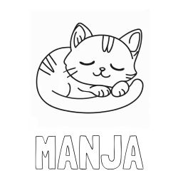 Pobarvanka imena MANJA