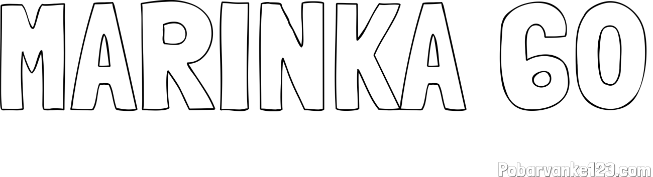 Pobarvanka imena MARINKA 60