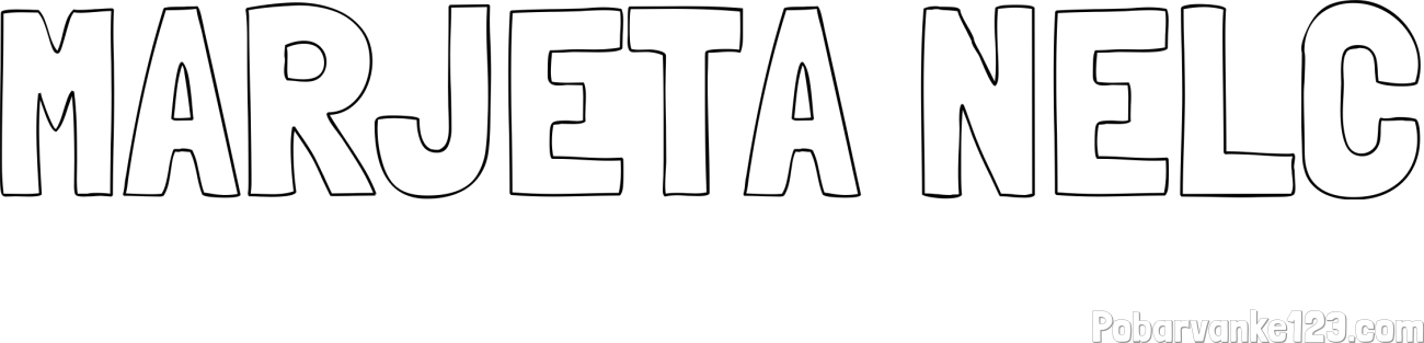 Pobarvanka imena MARJETA NELC