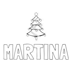 Pobarvanka imena MARTINA