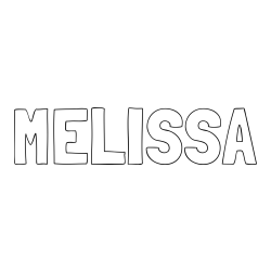 Online izdelana pobarvanka - Pobarvanka imena MELISSA