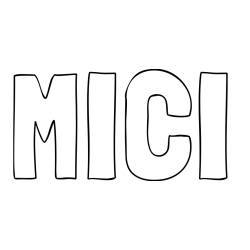 Online izdelana pobarvanka - Pobarvanka imena MICI
